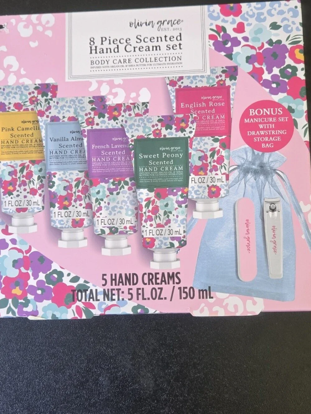 Olivia Rae 8-Piece Pink Scented Hand Cream Set